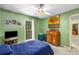 A comfortable bedroom with a ceiling fan, window, and dresser at 1519 Brookcliff Cir, Marietta, GA 30062