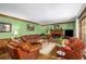Cozy living room with a fireplace and comfortable leather furniture at 1519 Brookcliff Cir, Marietta, GA 30062