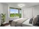 Bright bedroom with a large window overlooking green space, and double door closet at 700 Park Regency Ne Pl # 1407, Atlanta, GA 30326