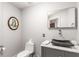 Modern powder room with a unique vessel sink and stylish fixtures at 700 Park Regency Ne Pl # 1407, Atlanta, GA 30326