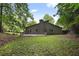 Backyard with a well-maintained lawn, a patio deck and lots of trees for privacy at 525 Forest Pl, Roswell, GA 30076