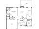 Floor plan featuring the layout of the home with bedroom, bathroom, living room, dining area and garage dimensions at 525 Forest Pl, Roswell, GA 30076