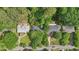 Aerial view of the home showcasing its location within a tree-lined neighborhood at 1410 Lively Ridge Ne Rd, Atlanta, GA 30329