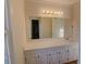 Bathroom featuring a vanity with sink, mirror, and cabinet storage at 3407 Larch Pine Dr, Duluth, GA 30096