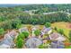 An aerial view of a beautiful neighborhood showcasing manicured lawns and a cul-de-sac at 408 Sam Cobb Ct, Woodstock, GA 30188