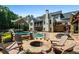 Stunning backyard oasis with pool, hot tub, waterfall slide, and outdoor seating at 3013 Walker Hill Way, Marietta, GA 30064