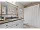 Neutral bathroom with granite countertops, white cabinets, and shower with tub at 3013 Walker Hill Way, Marietta, GA 30064