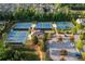 Aerial view of community tennis and basketball courts with parking at 3380 Labrouste Cv, Duluth, GA 30097