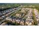 Expansive aerial shot reveals meticulously planned community with manicured green spaces, pool, and varied home styles at 3380 Labrouste Cv, Duluth, GA 30097
