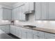 Stylish kitchen with granite countertops and backsplash, plus stainless steel appliances at 3380 Labrouste Cv, Duluth, GA 30097