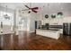 Open concept kitchen features granite counters and stainless steel appliances at 704 Willowwind Dr, Loganville, GA 30052