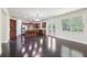 Spacious kitchen with hardwood floors, stainless steel appliances, island, and granite countertops at 337 Liberty Dr, Acworth, GA 30102