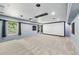 Entertainment room with movie screen, projector, and acoustic soundproofing at 337 Liberty Dr, Acworth, GA 30102