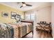 Bedroom showcasing a scenic view from sliding glass doors to a balcony at 199 14Th St # 2502, Atlanta, GA 30309