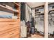 Walk-in closet with shelving and drawers to maximize organization at 199 14Th St # 2502, Atlanta, GA 30309
