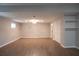 Unfurnished basement offering wood-look flooring and recessed lights at 3572 Dexter Way, Marietta, GA 30062