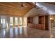Spacious living room with wood ceiling, gleaming hardwood floors, and built-in shelving at 3572 Dexter Way, Marietta, GA 30062