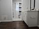 Bathroom with a modern vanity, a large mirror, and a shower with stylish curtain at 5655 Lake Forrest Dr, Atlanta, GA 30342