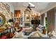 Stylish living room with fireplace, high ceilings, and ornate decorations and furnishings at 1676 Grove Park Way, Decatur, GA 30033
