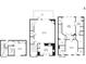 Detailed floorplan showcasing layout of this townhome with dimensions at 1257 Park Pass Way, Suwanee, GA 30024