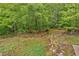 Landscaped backyard with a stone path and plenty of green space at 161 Gann Cemetery Rd, Dallas, GA 30157