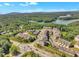 Breathtaking aerial view of a townhouse community nestled by a serene lake and lush greenery, offering scenic living at 1610 Habersham Villa Dr, Cumming, GA 30041