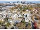 Aerial view of a vibrant neighborhood with diverse housing options and a skyline in the background at 93 Terry St # A, Atlanta, GA 30312
