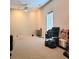Spacious unfinished basement area with carpet flooring and a window at 3703 Liberty Sw Dr, Powder Springs, GA 30127