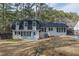 Backyard view of a two-story home featuring painted brick and dark shutters at 7020 Camp Valley Rd, Riverdale, GA 30296