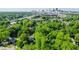 Aerial view of the neighborhood with a view of the city skyline in the distance at 958 Crew Sw St, Atlanta, GA 30315
