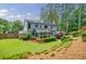 Lush backyard with mature trees, landscaping and an enclosed patio at 3389 Robinson Farms Ne Trce, Marietta, GA 30068