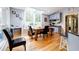 Light-filled breakfast nook with skylights features an adjacent workspace with built-ins at 3389 Robinson Farms Ne Trce, Marietta, GA 30068
