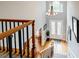 Grand foyer with a chandelier, hardwood floors, and staircase at 3389 Robinson Farms Ne Trce, Marietta, GA 30068