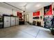 Garage featuring ample storage options and wall decorations at 3389 Robinson Farms Ne Trce, Marietta, GA 30068