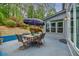 Back patio with a table and chairs, ideal for outdoor dining and enjoying the backyard at 3389 Robinson Farms Ne Trce, Marietta, GA 30068