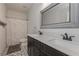 Bathroom featuring double sinks, tile floors, and a shower with a curtain at 510 Boulder View Parkway, Dallas, GA 30157