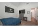 Bright bedroom featuring fresh white walls, carpet, and an open doorway at 510 Boulder View Parkway, Dallas, GA 30157