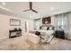 Expansive main bedroom with tray ceilings, luxury carpet, and modern, neutral decor at 265 Riverclub Rd, Acworth, GA 30101