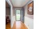Inviting entryway with wood flooring and a painted front door at 4812 Pamela Nw Ct, Acworth, GA 30101
