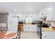 Classic kitchen with white cabinets, stainless appliances, and tile floors at 4812 Pamela Nw Ct, Acworth, GA 30101