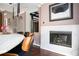 Interior view showcasing marble fireplace, view of dining area and wooden flooring at 1216 E Rock Springs Ne Rd, Atlanta, GA 30306