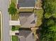 Aerial view of a house with a well-maintained yard at 1314 Bentley Estates Dr, Dacula, GA 30019