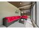 Inviting screened porch with comfortable seating and a view of the backyard at 1314 Bentley Estates Dr, Dacula, GA 30019