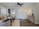 Comfortable living room featuring wood floors, soft natural light, and neutral decor at 2222 Hill Nw St, Atlanta, GA 30318