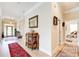 Spacious foyer features beautiful flooring and decorative mirror at 608 Red Leaf Way, Canton, GA 30114