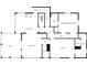 Layout of first floor shows kitchen, living, dining rooms, porch, primary bedroom, and bathrooms at 1157 Alta Ne Ave, Atlanta, GA 30307