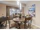 Elegant dining area with modern light fixture and decorative artwork at 690 Mcgill Ne Pl, Atlanta, GA 30312