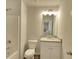 Bathroom with white cabinets, a granite countertop, and a shower/tub combo at 2 Loth Wages (Lot 2) Rd, Dacula, GA 30019
