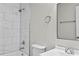 Bathroom featuring subway tiles in the shower, a modern sink, and new fixtures at 1939 Dunlap Ave, Atlanta, GA 30344
