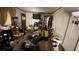 The living room features wood trim and carpet; condition may need renovation at 2234 Glendale Dr, Decatur, GA 30032